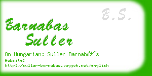 barnabas suller business card